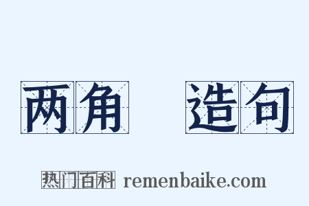 两角丱造句是什么意思的图片